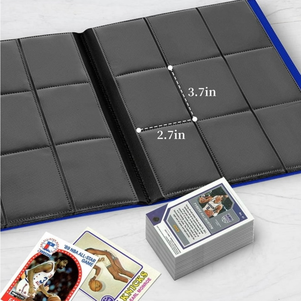 Homotte Trading Card Binder Album - White with Black Sleeves.